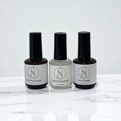 Prep & Finish Pakke – prep, base coat, top coat og cuticle oil fra Naily Supply